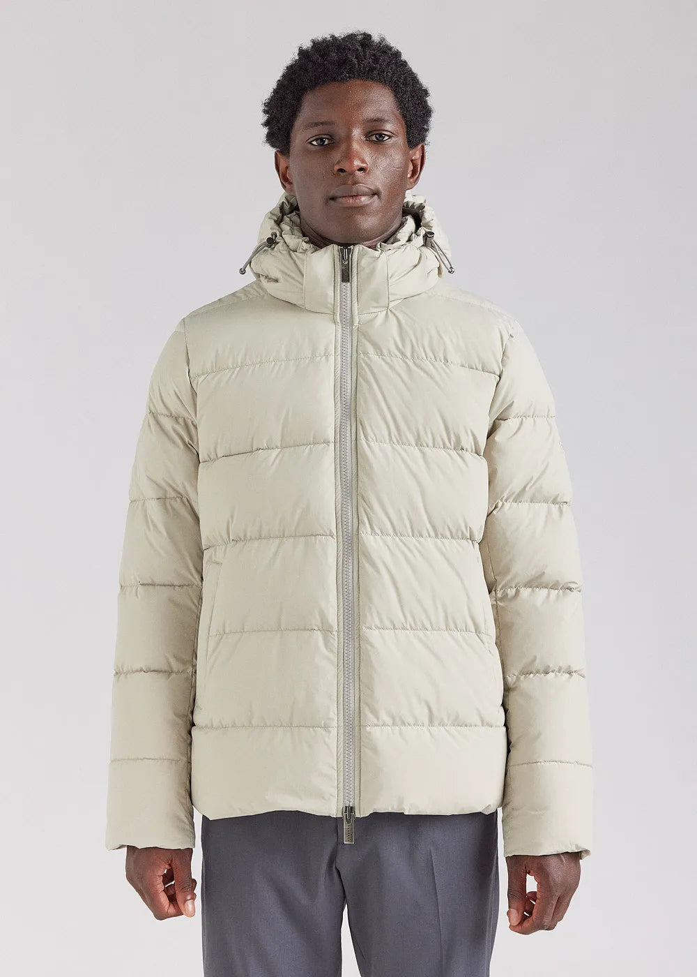 Pyrenex Spoutnic Willow Grey removable hood down jacket