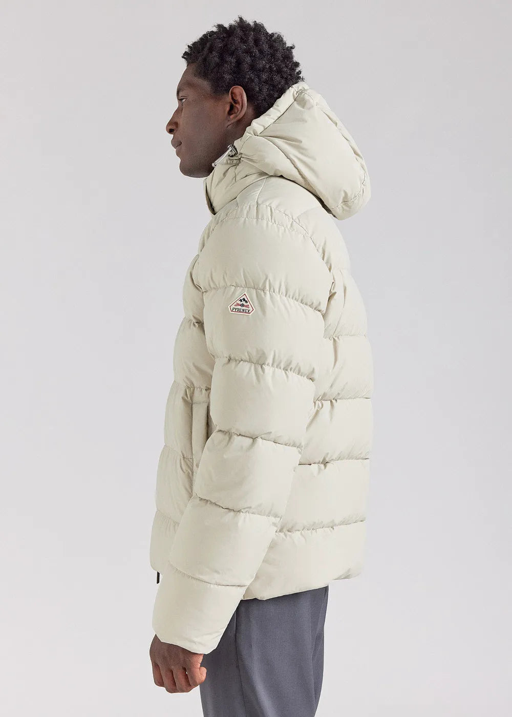 Pyrenex Spoutnic Willow Grey removable hood down jacket