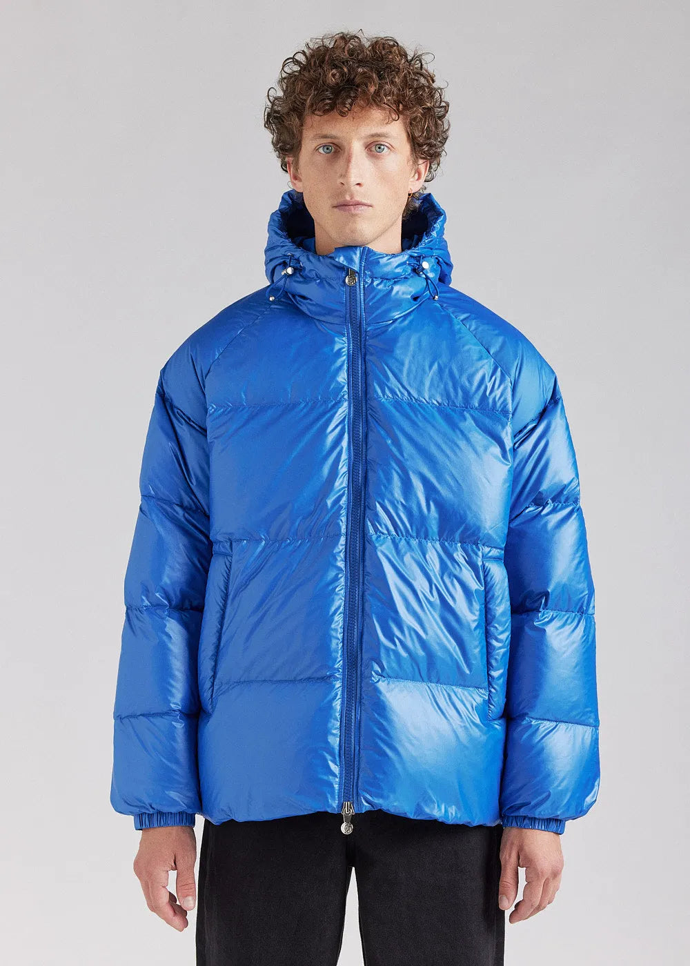 Unisex hooded down jacket Pyrenex Sten Adriatic