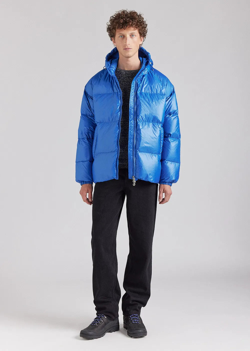 Unisex hooded down jacket Pyrenex Sten Adriatic