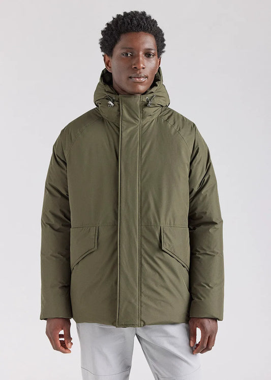 Pyrenex Covert short men's parka in natural down Deep khaki