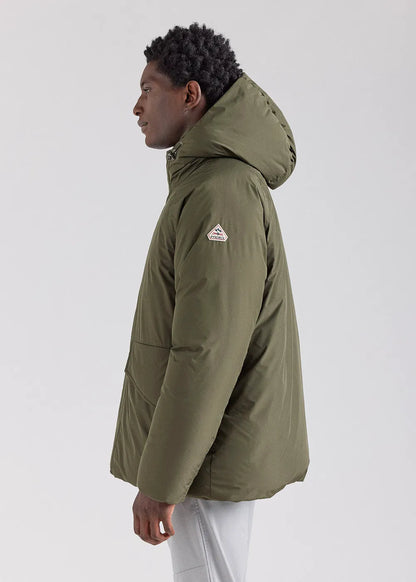 Pyrenex Covert short men's parka in natural down Deep khaki
