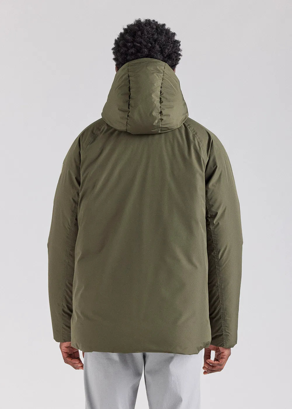 Pyrenex Covert short men's parka in natural down Deep khaki