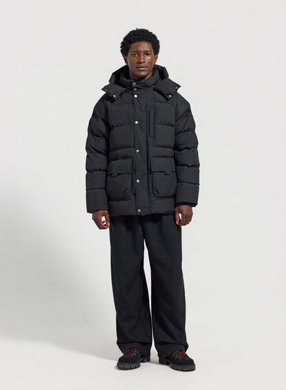 Men's winter down jacket in natural down Pyrenex Voyager black