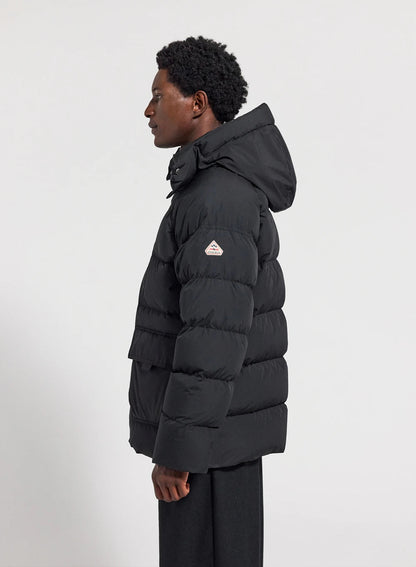 Men's winter down jacket in natural down Pyrenex Voyager black