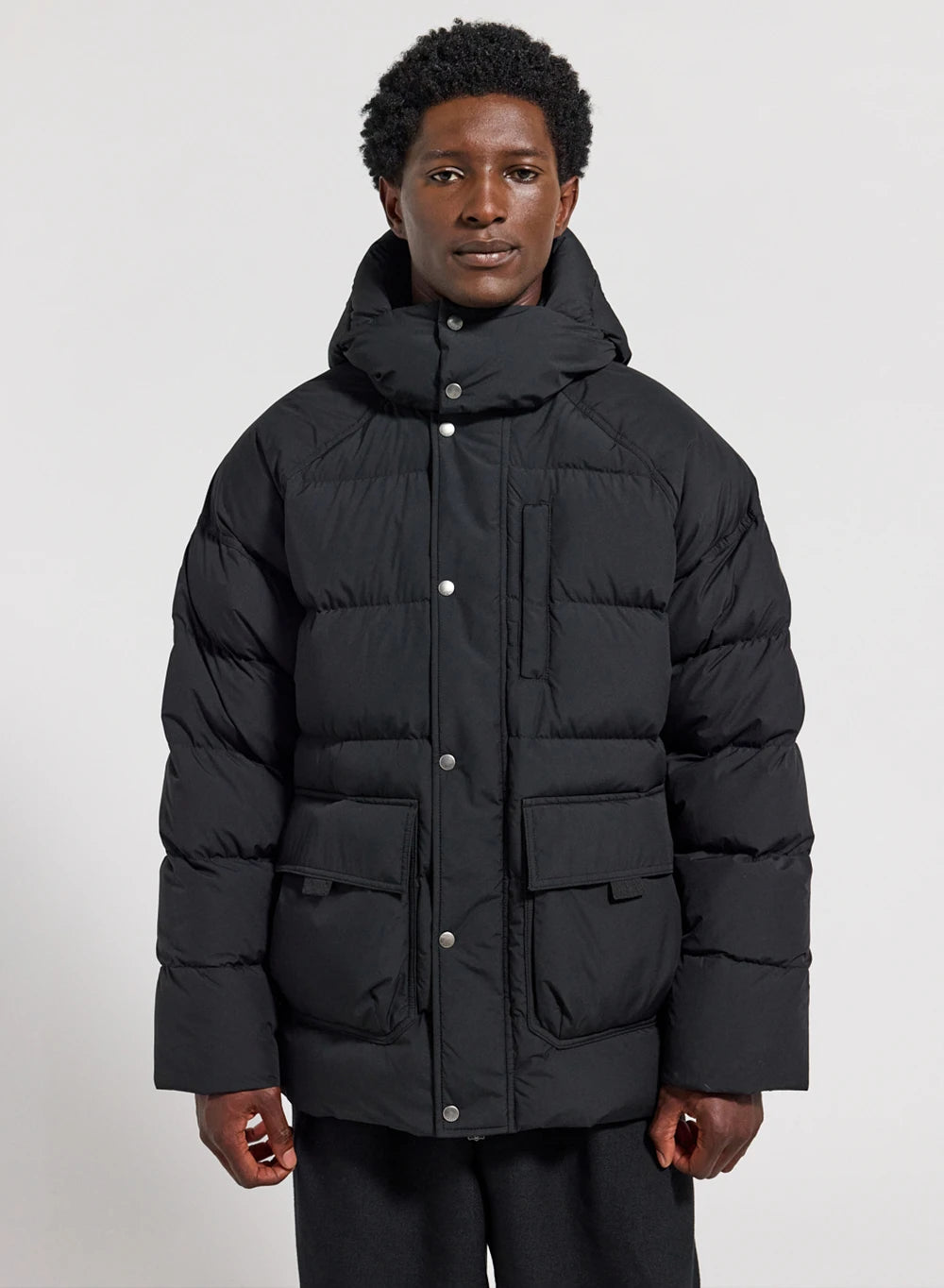 Men's winter down jacket in natural down Pyrenex Voyager black