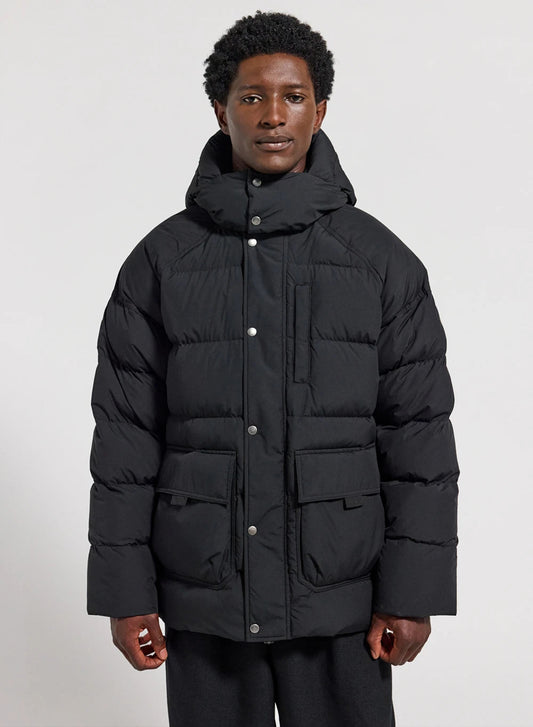 Men's winter down jacket in natural down Pyrenex Voyager black
