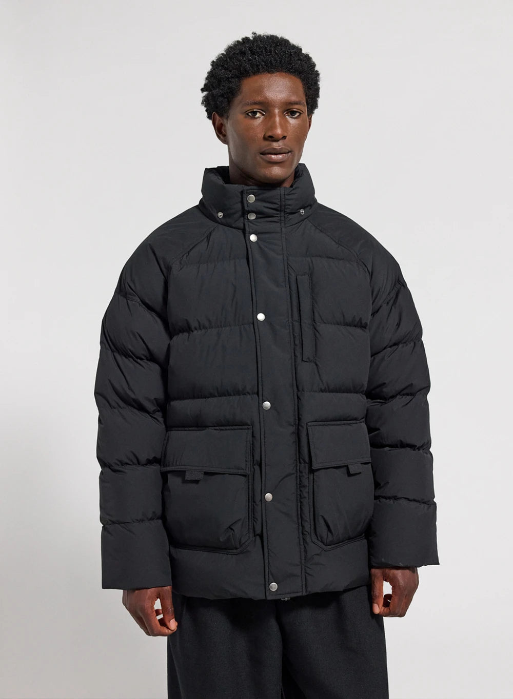 Men's winter down jacket in natural down Pyrenex Voyager black