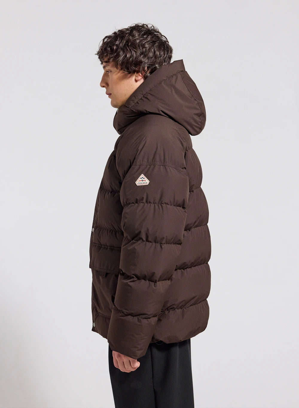 Pyrenex Voyager dark brown men's natural down winter down jacket
