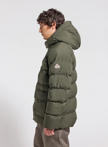 Men's natural down winter down jacket Pyrenex Voyager dark khaki