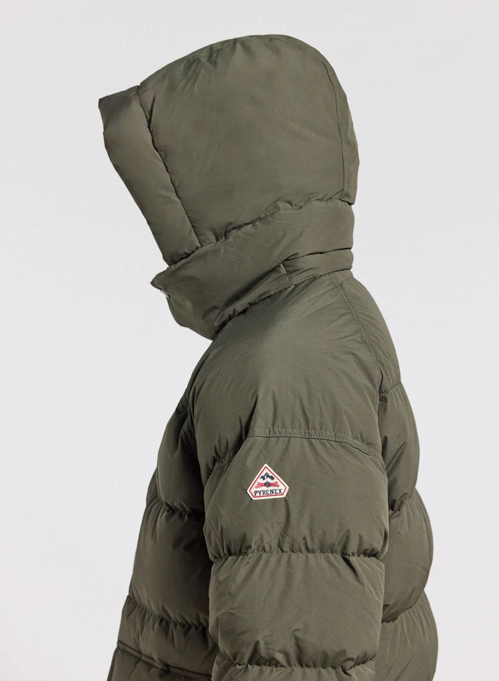 Men's natural down winter down jacket Pyrenex Voyager dark khaki