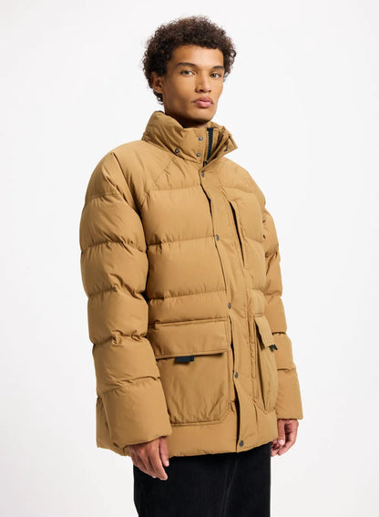 Men's winter down jacket in natural down Pyrenex Voyager ochre