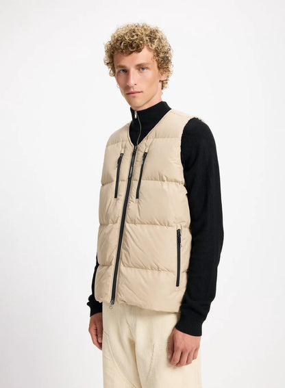 Pyrenex Solace men's sleeveless puffer jacket in beige