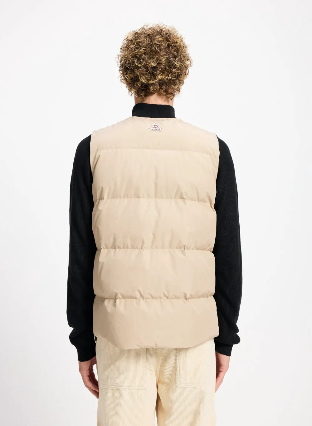 Pyrenex Solace men's sleeveless puffer jacket in beige