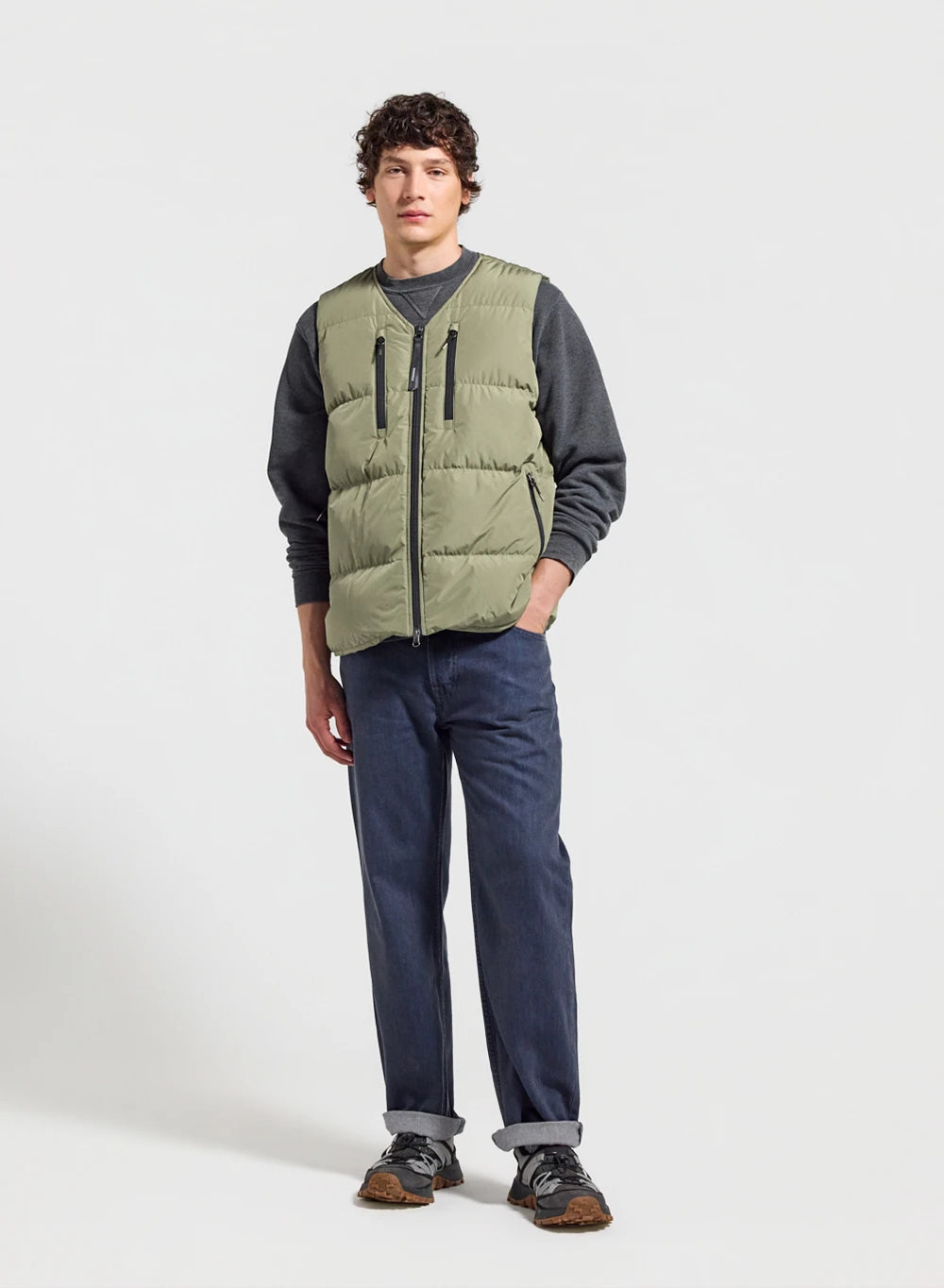 Men's sleeveless down jacket Pyrenex Solace light khaki