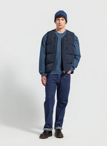 Lightweight sleeveless down jacket for men Pyrenex Solace dark blue