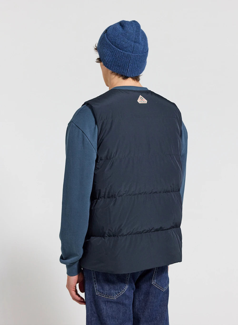 Lightweight sleeveless down jacket for men Pyrenex Solace dark blue