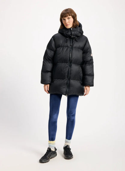 Pyrenex Shift Hooded Ripstop unisex warm down jacket in black