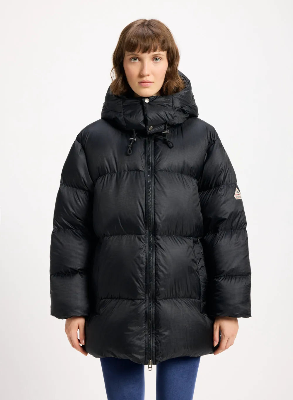 Pyrenex Shift Hooded Ripstop unisex warm down jacket in black