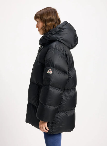 Pyrenex Shift Hooded Ripstop unisex warm down jacket in black