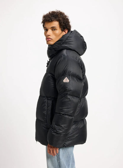 Pyrenex Shift Hooded Ripstop unisex warm down jacket in black