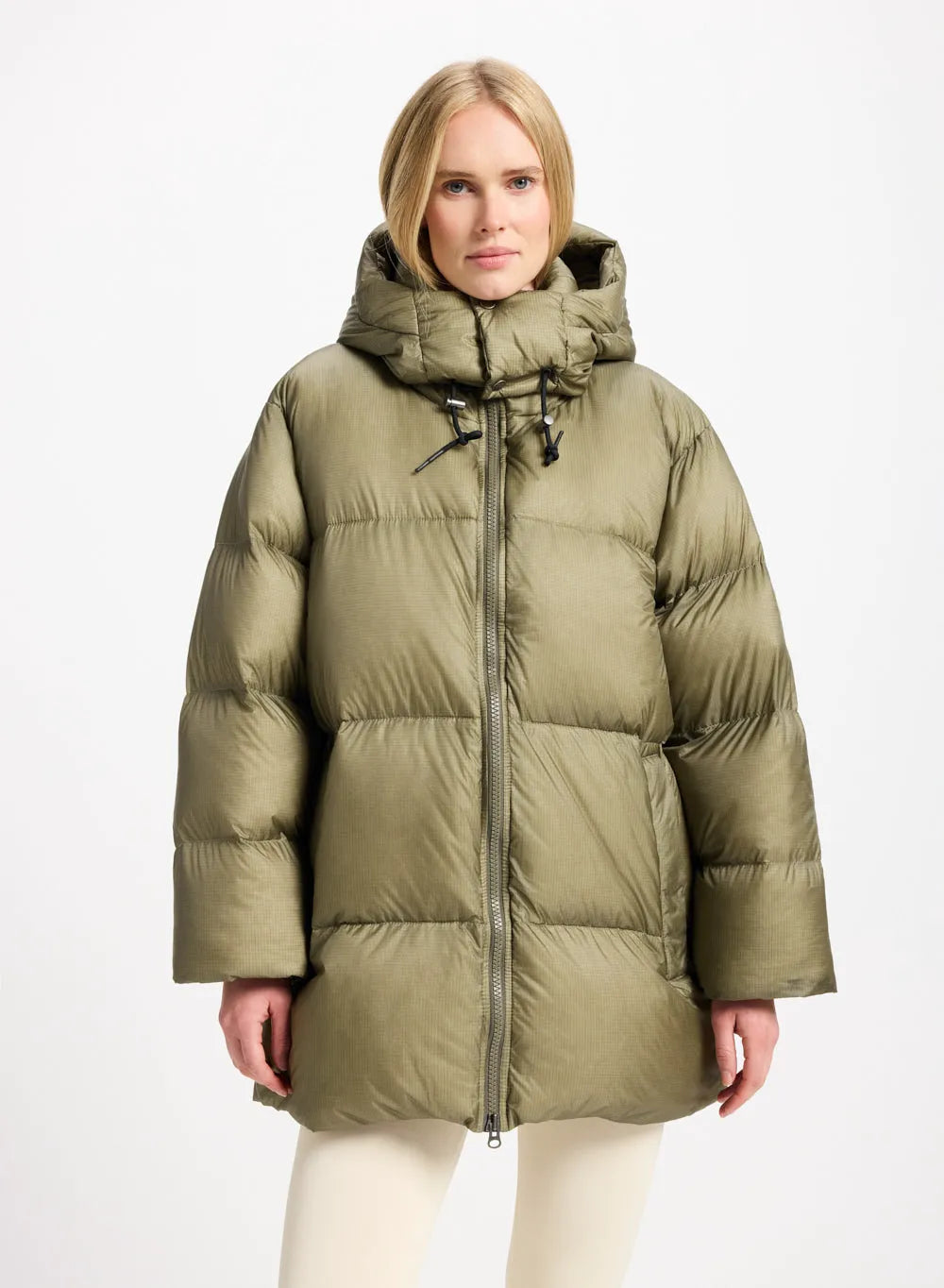 Pyrenex Shift Hooded Ripstop warm and ultra-lightweight unisex down jacket khaki