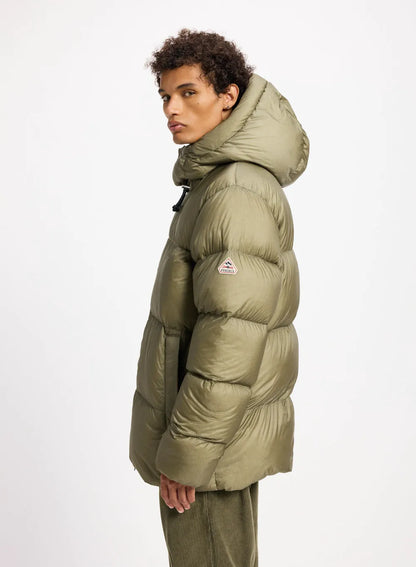 Pyrenex Shift Hooded Ripstop warm and ultra-lightweight unisex down jacket khaki