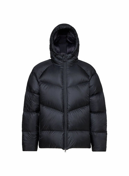 Winter hooded down jacket for men Pyrenex Helium black