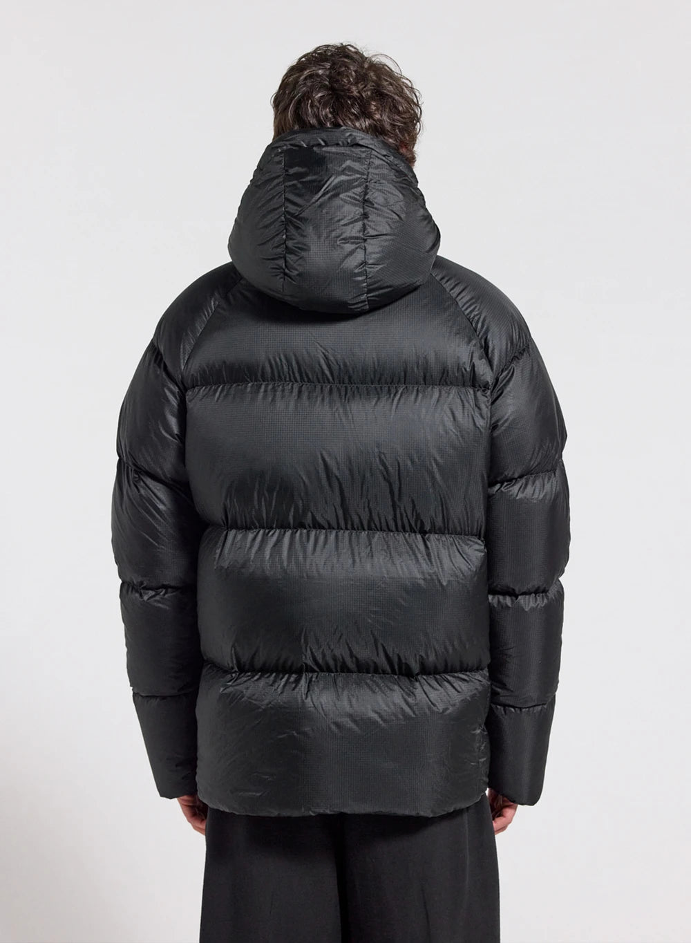 Winter hooded down jacket for men Pyrenex Helium black