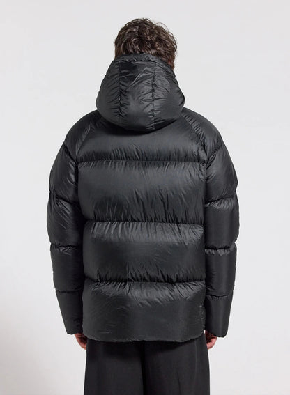 Winter hooded down jacket for men Pyrenex Helium black