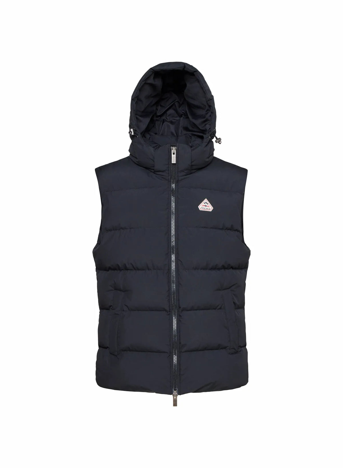 Pyrenex Spoutnic sleeveless down jacket with removable hood, black