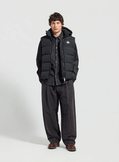 Pyrenex Spoutnic sleeveless down jacket with removable hood, black