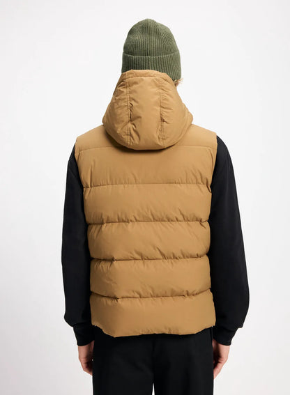 Pyrenex Spoutnic sleeveless down jacket with detachable hood in copper