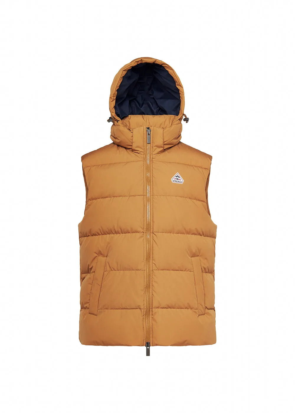 Pyrenex Spoutnic sleeveless down jacket with detachable hood in copper