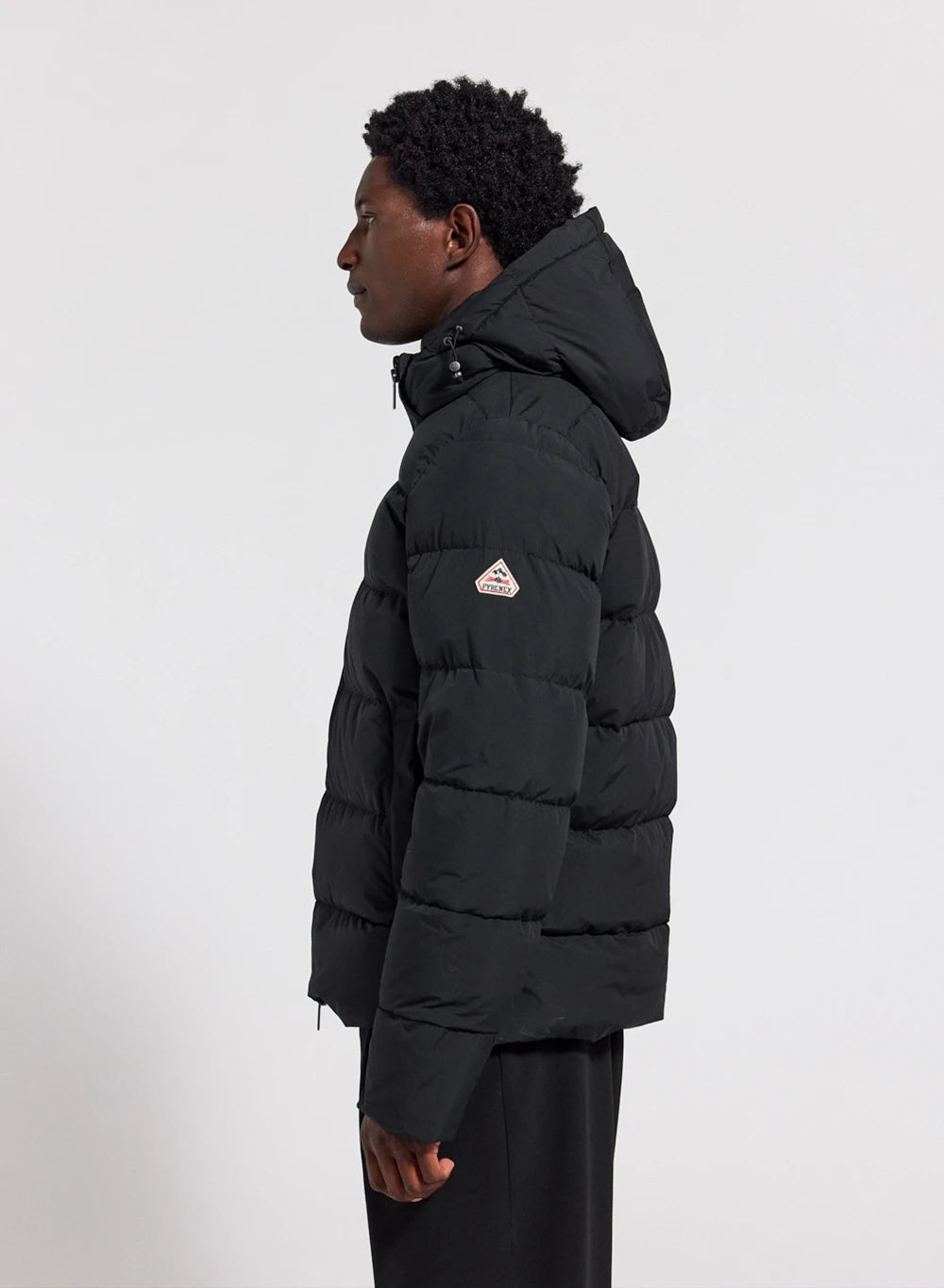 Down jacket with removable hood Pyrenex Spoutnic black