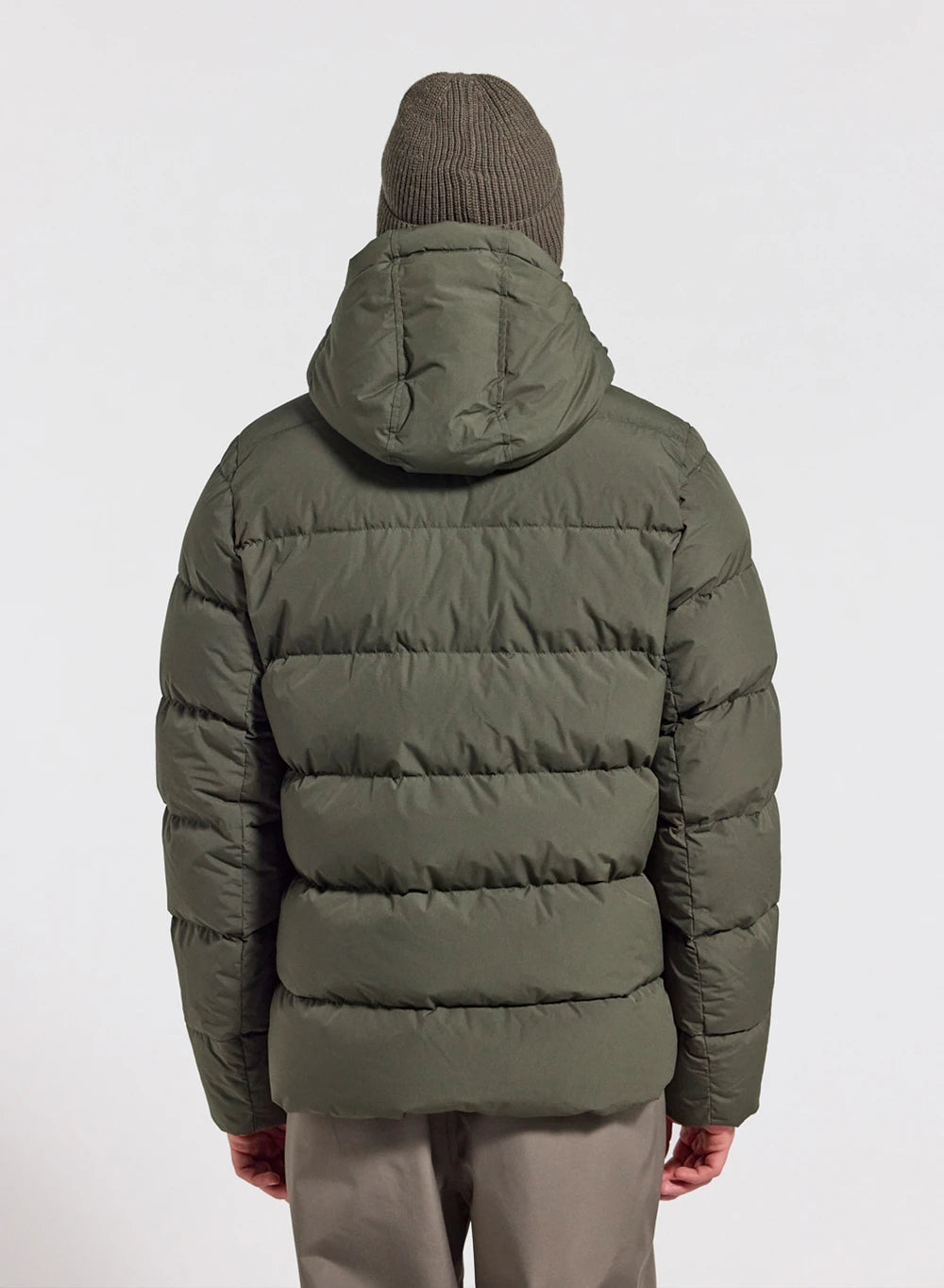 Down jacket with removable hood Pyrenex Spoutnic dark khaki
