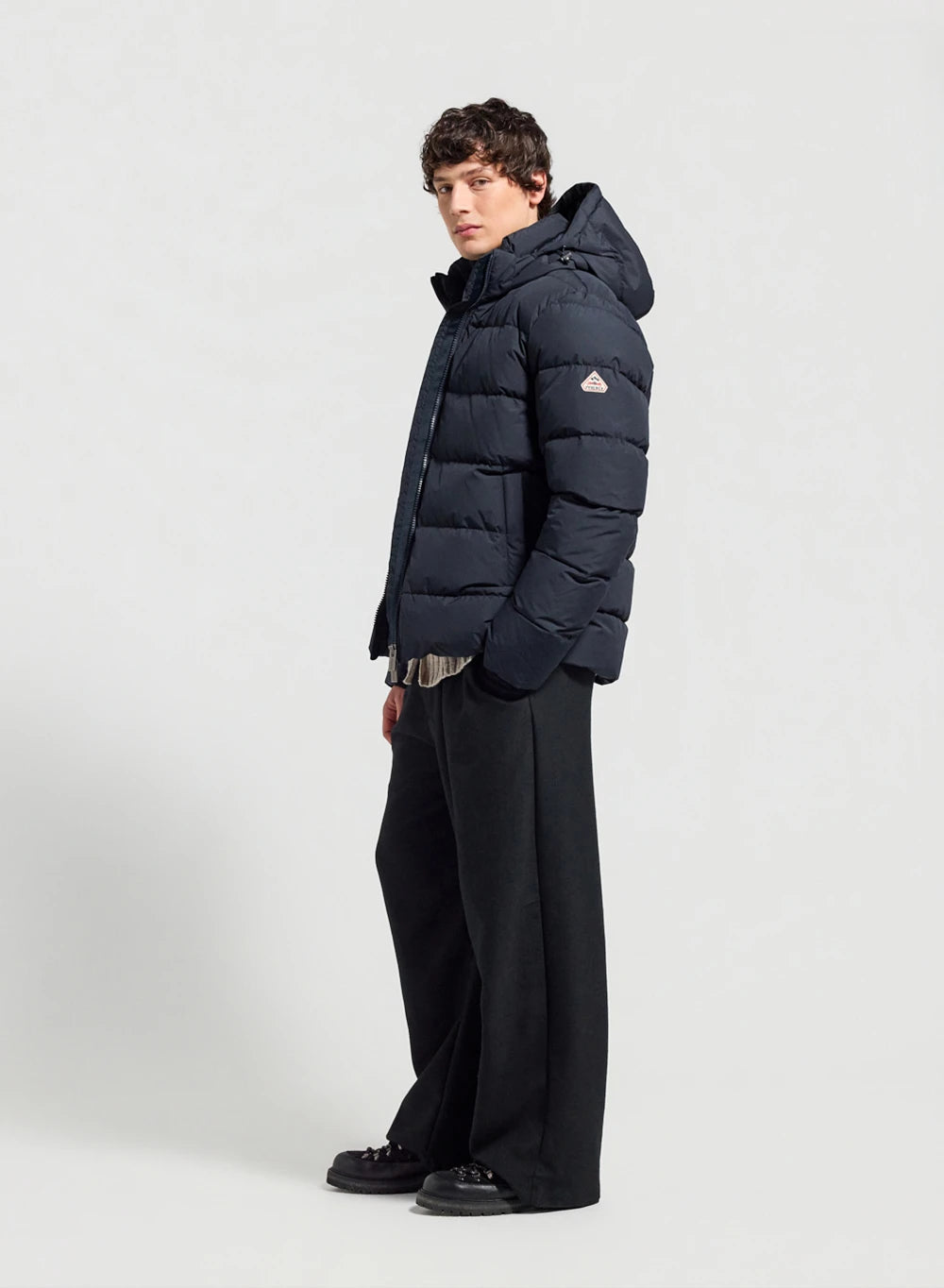 Pyrenex Spoutnic dark blue down jacket with detachable hood