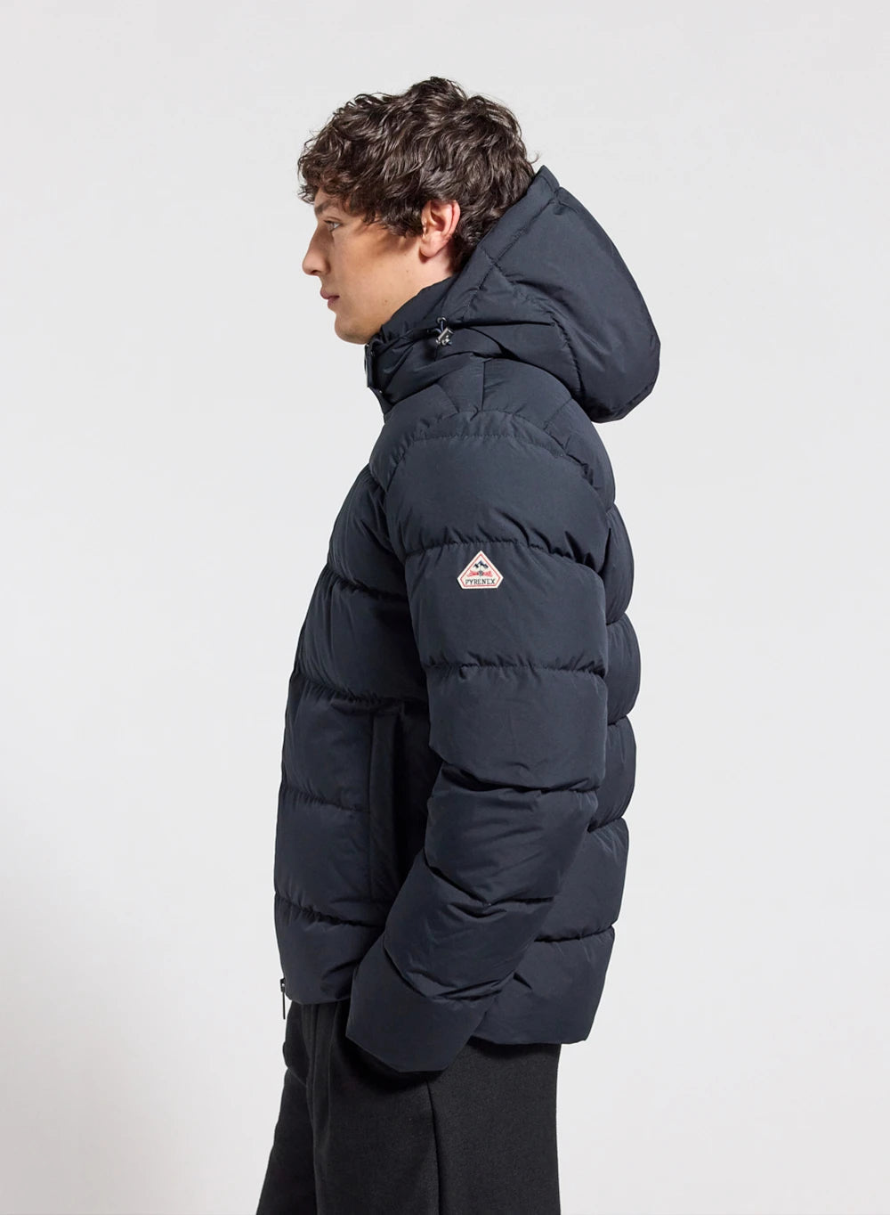 Pyrenex Spoutnic dark blue down jacket with detachable hood