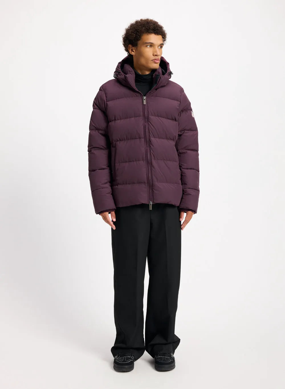 Pyrenex Spoutnic burgundy down jacket with detachable hood