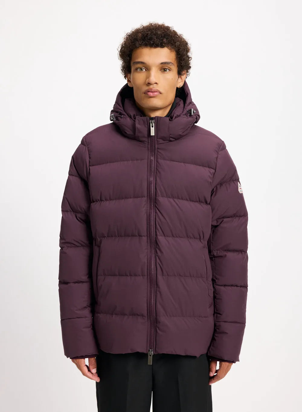 Pyrenex Spoutnic burgundy down jacket with detachable hood