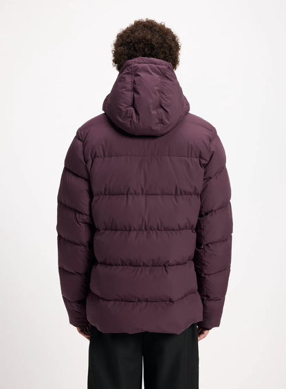 Pyrenex Spoutnic burgundy down jacket with detachable hood