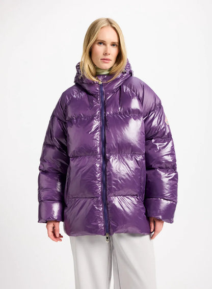 Pyrenex Sten unisex hooded down jacket purple