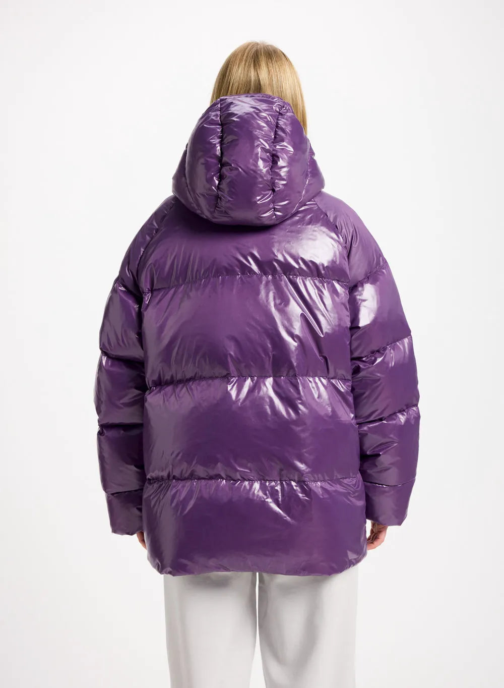 Pyrenex Sten unisex hooded down jacket purple