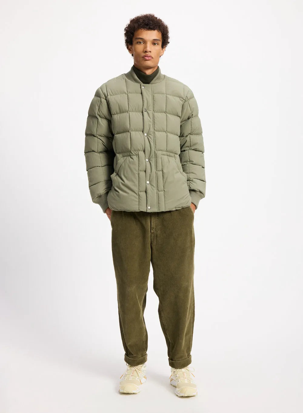 Men's down jacket Pyrenex Flight with square quilting Mermaid