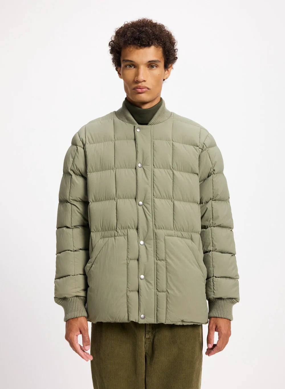 Men's down jacket Pyrenex Flight with square quilting Mermaid