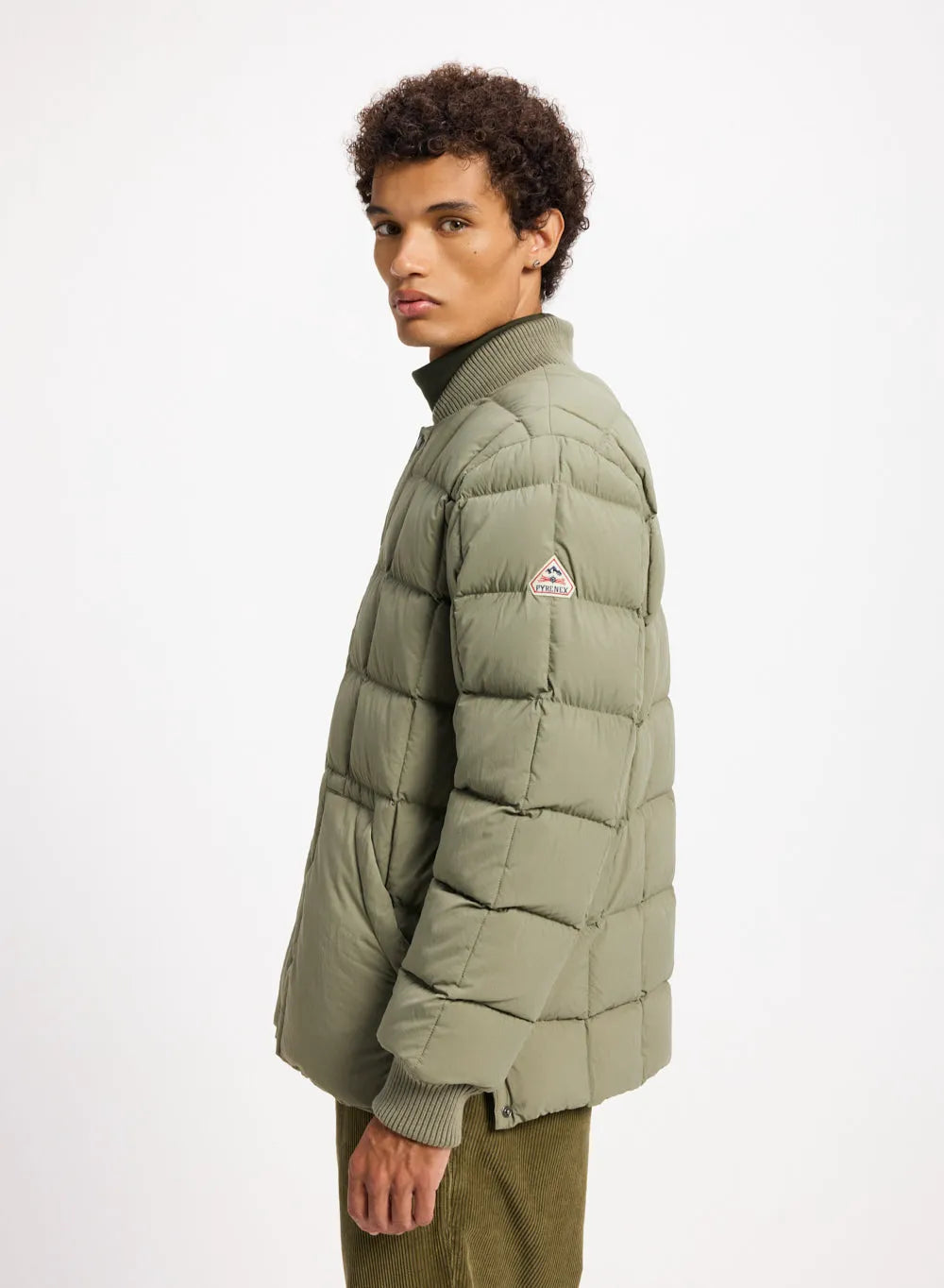 Men's down jacket Pyrenex Flight with square quilting Mermaid
