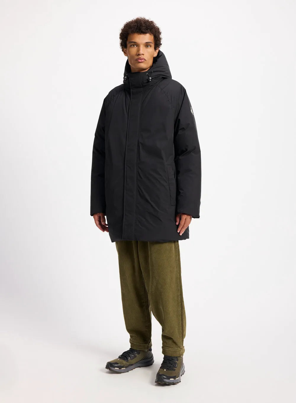 Pyrenex Spark men's hooded parka in natural down black