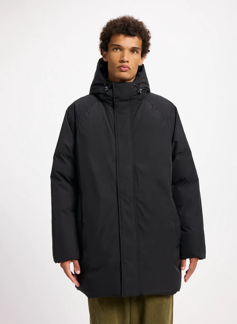 Pyrenex Spark men's hooded parka in natural down black