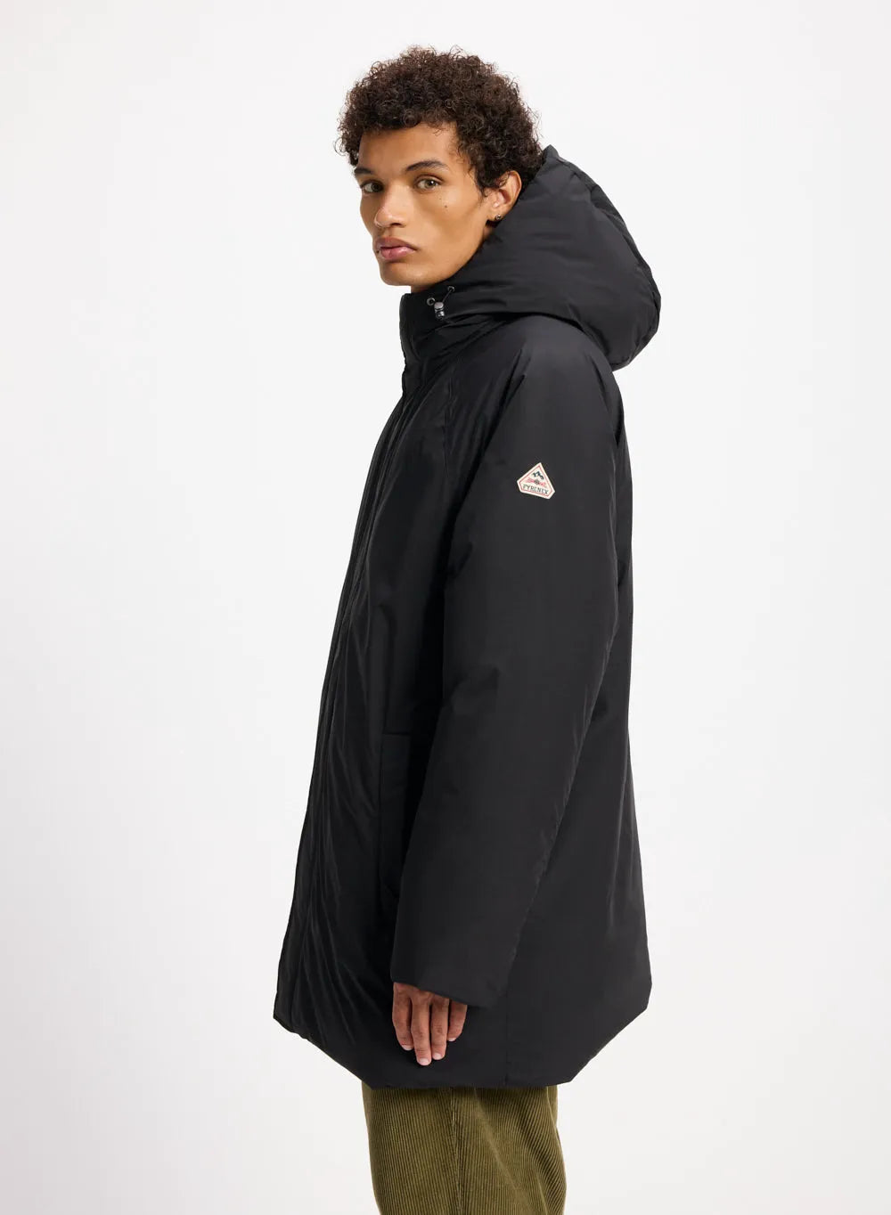 Pyrenex Spark men's hooded parka in natural down black
