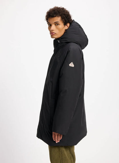 Pyrenex Spark men's hooded parka in natural down black